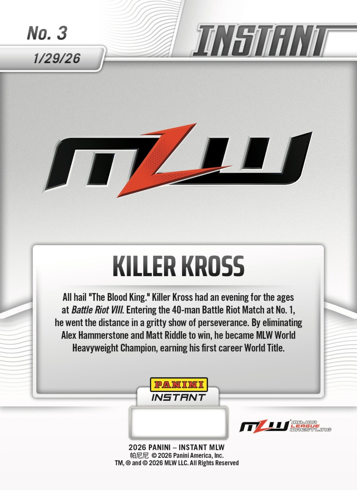 Killer Kross – Killer Kross Wins Title in Battle Riot Match