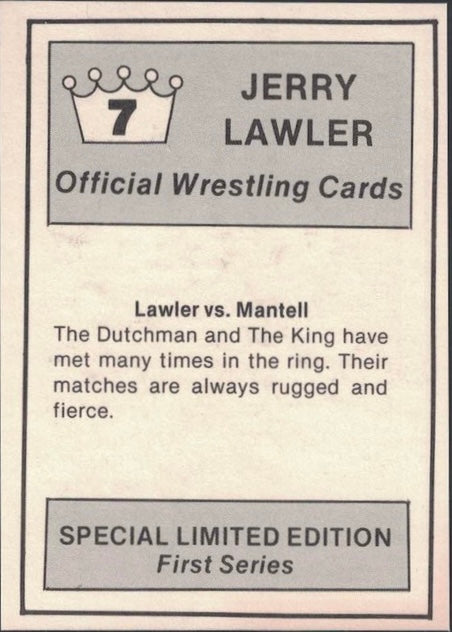 Lawler vs. Mantell trading card PW Catalog