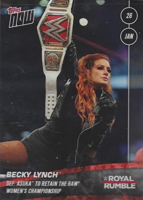 Becky Lynch DEF. Asuka to Retain the RAW Women’s Championship trading card PW Catalog