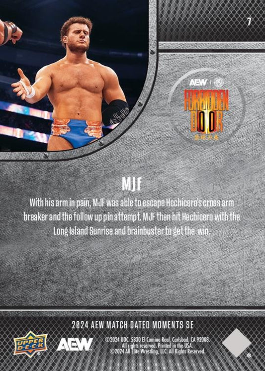 MJF – MJF Overcomes Injured Arm and Earns the Victory Over Hechicero at Forbidden Door trading card PW Catalog