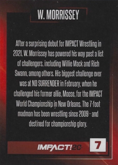 W. Morrissey trading card PW Catalog