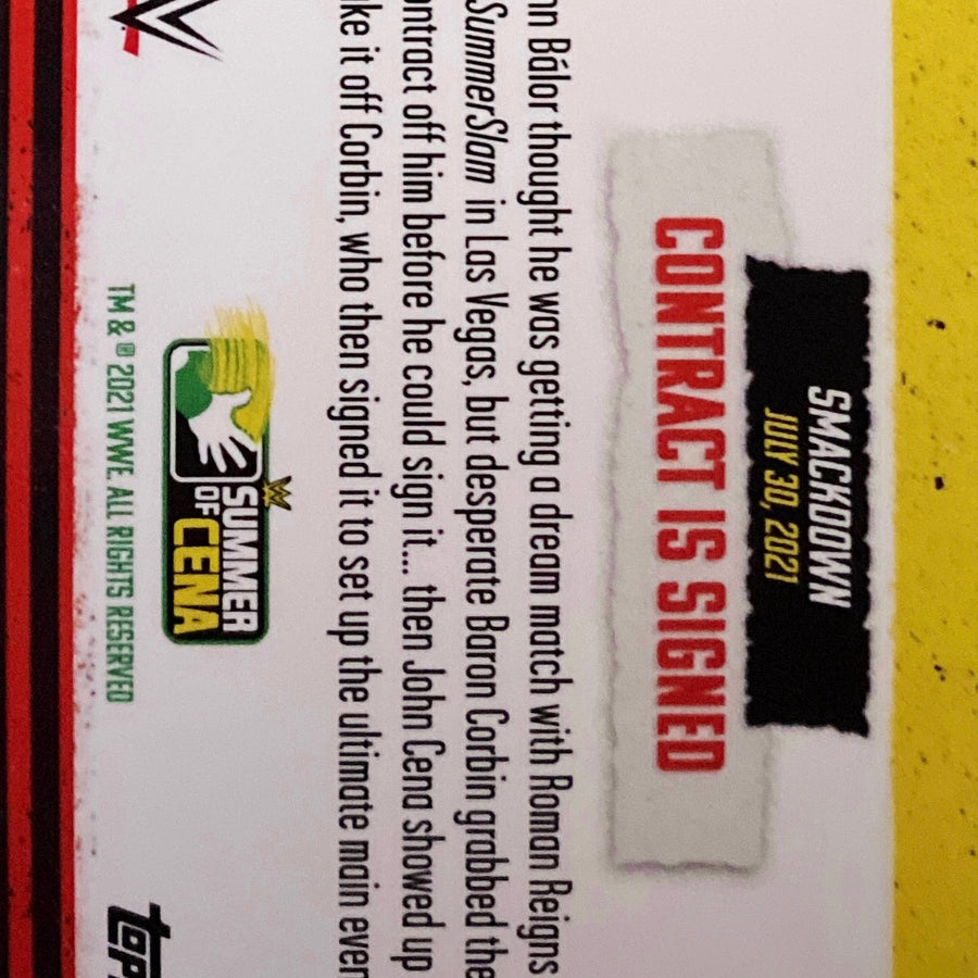 Smackdown – Contract IS Signed trading card PW Catalog