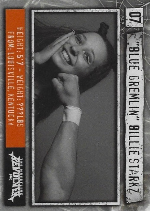 “Blue Gremlin” Billie Starkz trading card PW Catalog