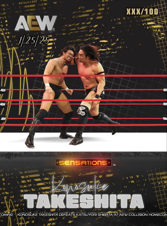 1/25/25 – Konosuke Takeshita – Konosuke Takeshita Defeats Katsuyori Shibata in a Close Match at AEW Collision: Homecoming