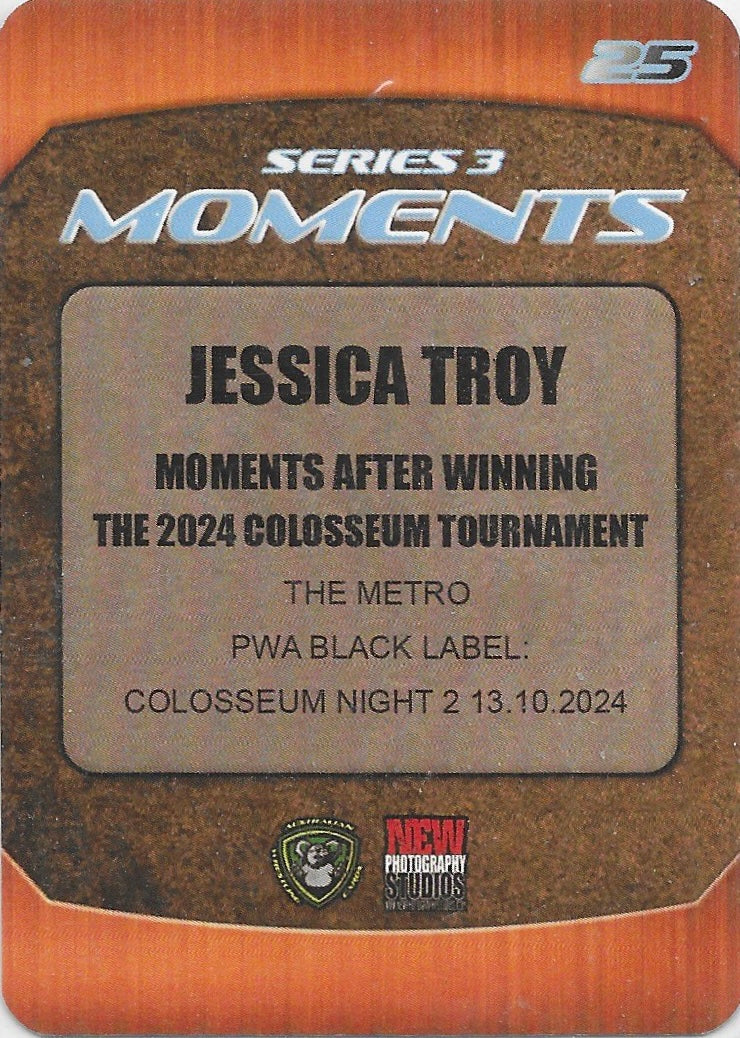 Jessica Troy trading card PW Catalog
