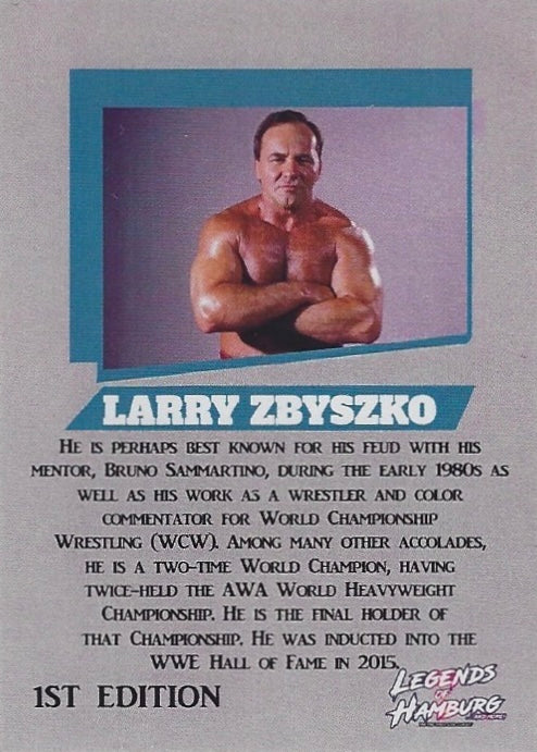 “The Living Legend” Larry Zbyszko trading card PW Catalog