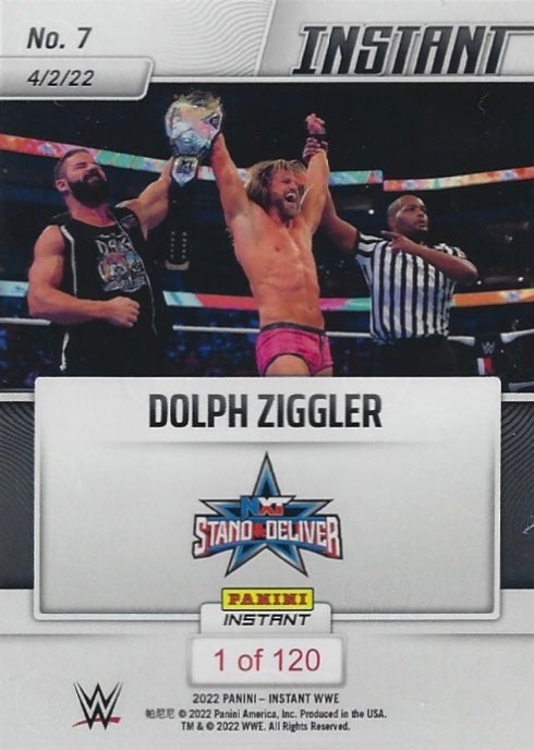 Dolph Ziggler – Ziggler Retains NXT Championship trading card PW Catalog