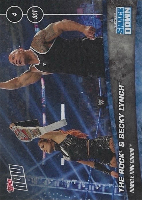 The Rock & Becky Lynch Humble King Corbin trading card PW Catalog