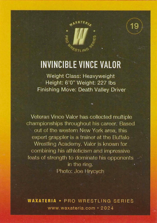 Vince Valor trading card PW Catalog