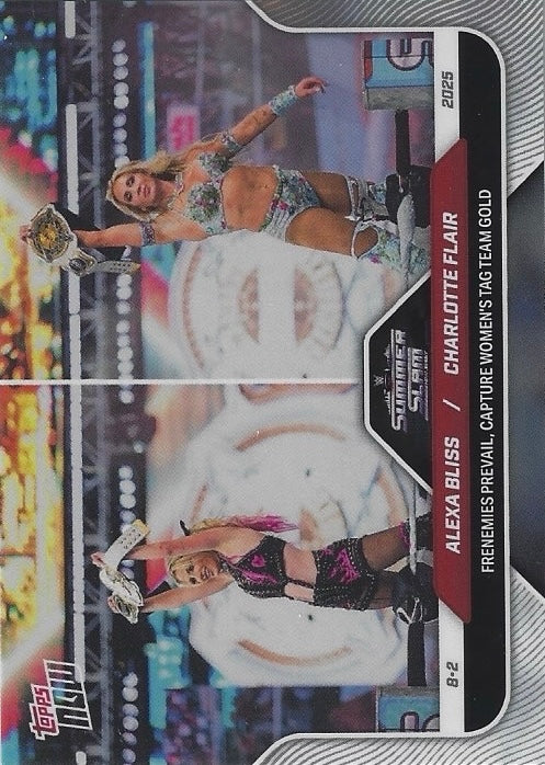 Alexa Bliss / Charlotte Flair Frenemies Prevail, Capture Women’s TAG Team Gold trading card PW Catalog