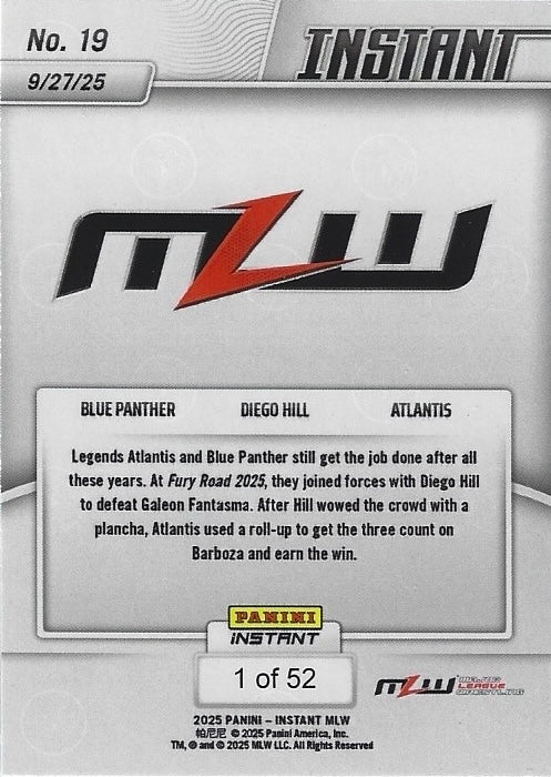 Blue Panther / Diego Hill / Atlantis – Lucha Trio Shines at Fury Road 2025 trading card PW Catalog