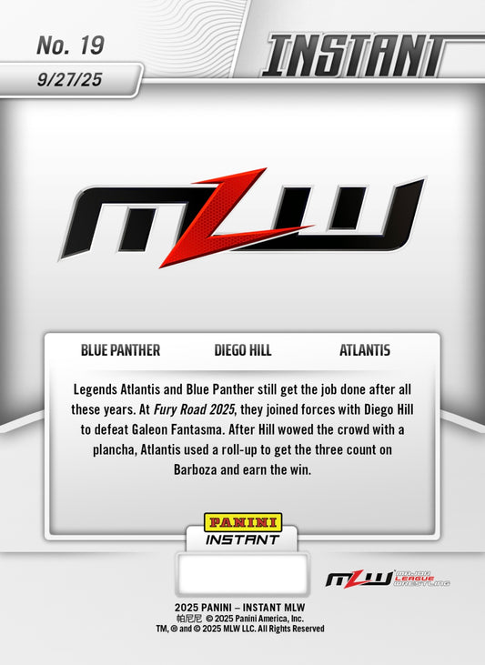 Blue Panther / Diego Hill / Atlantis – Lucha Trio Shines at Fury Road 2025 trading card PW Catalog
