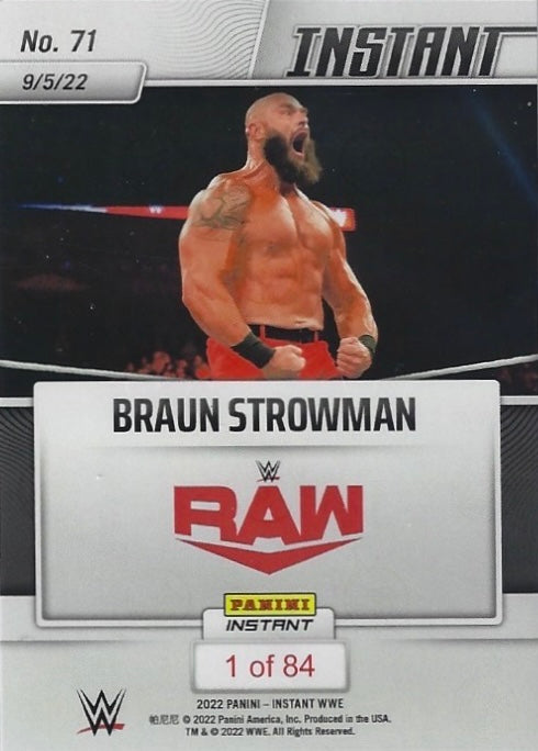 Braun Strowman – the Monster Among MEN Wreaks Havoc on RAW in Return trading card PW Catalog