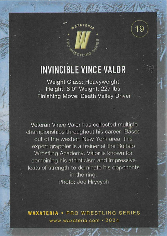 Vince Valor trading card PW Catalog