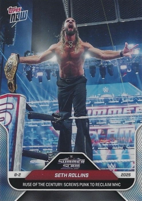 Seth Rollins Ruse of the Century: Screws Punk to Reclaim WHC trading card PW Catalog