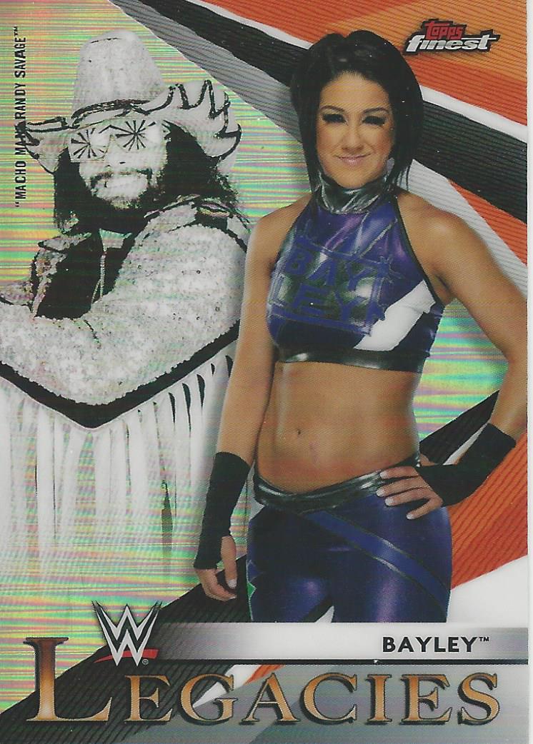 WWE Topps Finest 2021 Bayley and Randy Savage L-2 trading card PW Catalog