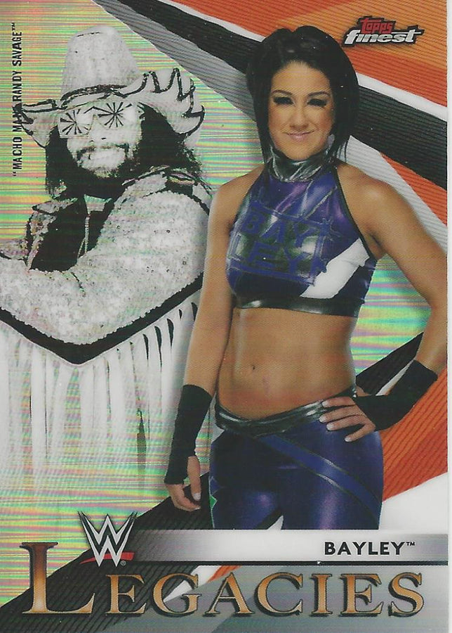 WWE Topps Finest 2021 Bayley and Randy Savage L-2 trading card PW Catalog
