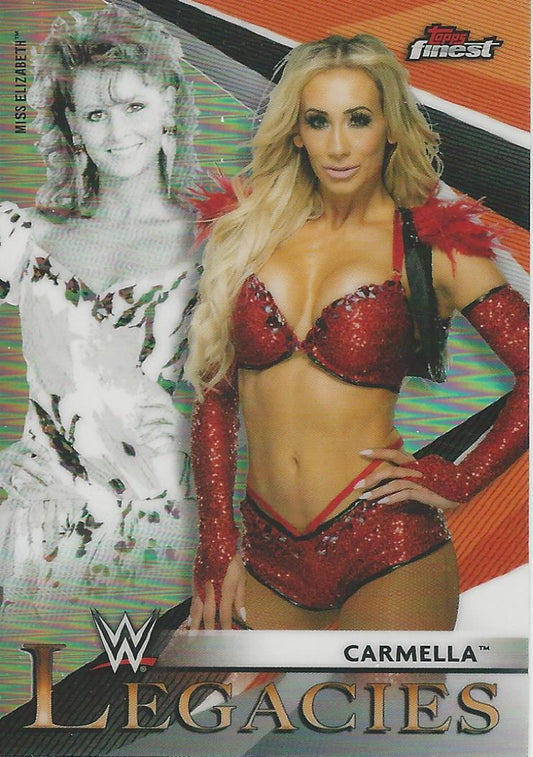 WWE Topps Finest 2021 Carmella and Miss Elizabeth L-4 trading card PW Catalog