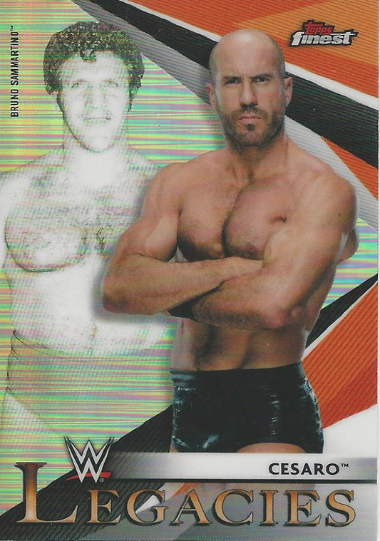 WWE Topps Finest 2021 Cesaro and Bruno Sammartino L-5 trading card PW Catalog