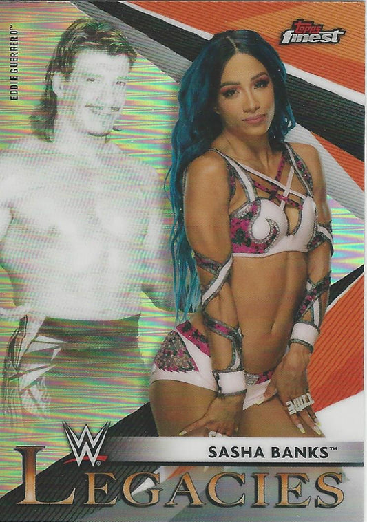 WWE Topps Finest 2021 Sasha Banks L-12 trading card PW Catalog
