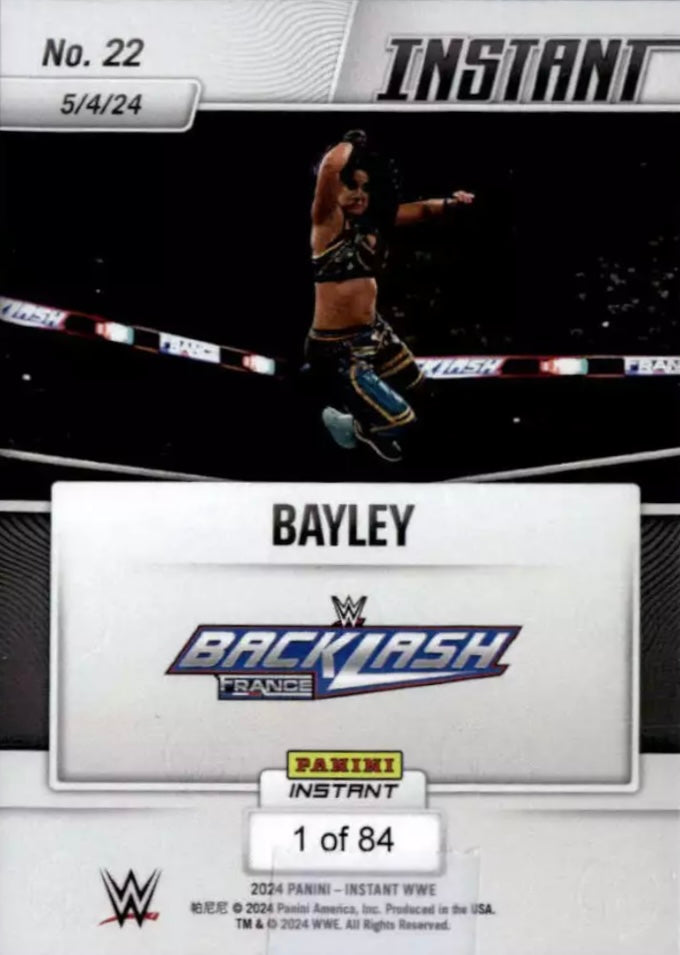 Bayley – Bayley Retains the Women’s Championship in Triple Threat Match trading card PW Catalog