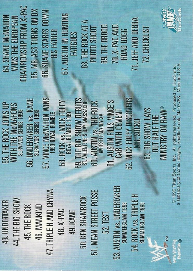 WWF Comic Images Smackdown   1999 Checklist #72