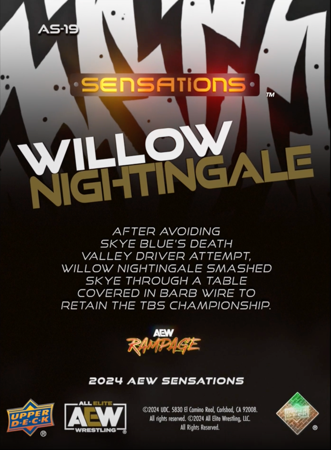 5/1/24 – Willow Nightingale – Willow Nightingale Defends the TBS Championship Versus Skye Blue