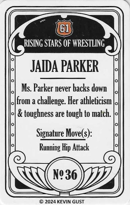 Jaida Parker trading card PW Catalog