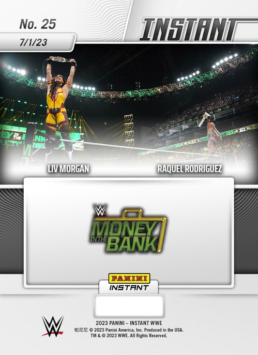 LIV Morgan & Raquel Rodriguez – LIV Morgan and Raquel Rodriguez Win WWE Women’s TAG Team Championships trading card PW Catalog