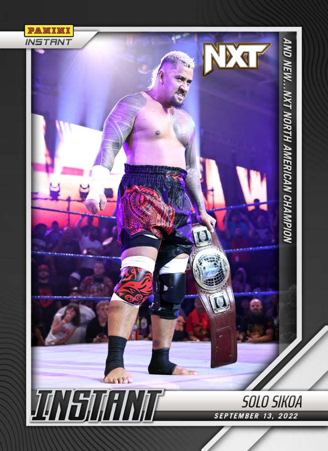 Solo Sikoa – and NEW… NXT North American Champion trading card PW Catalog