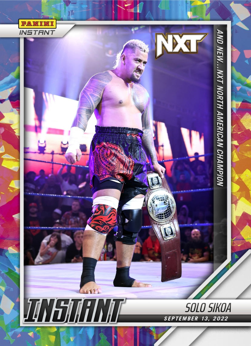 Solo Sikoa – and NEW… NXT North American Champion trading card PW Catalog