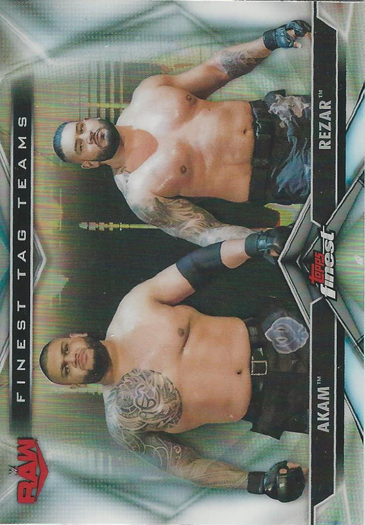 WWE Topps Finest 2020 Akam and Rezar TT-1 trading card PW Catalog
