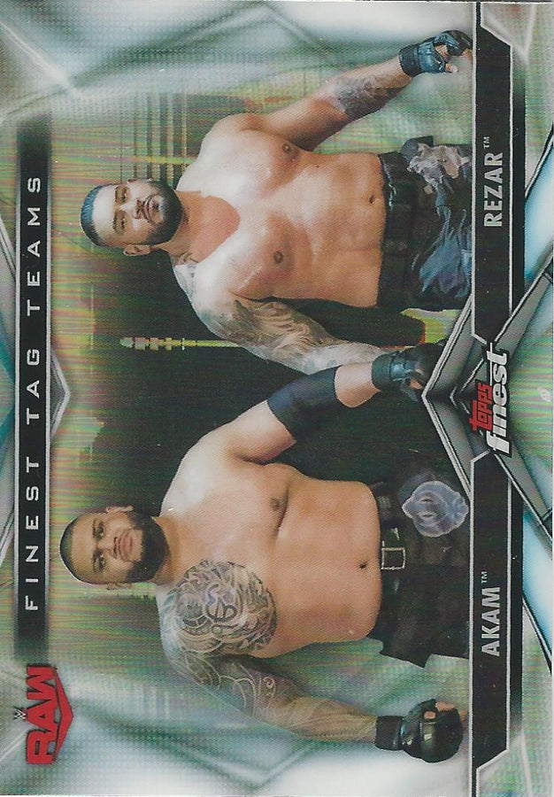 WWE Topps Finest 2020 Akam and Rezar TT-1 trading card PW Catalog