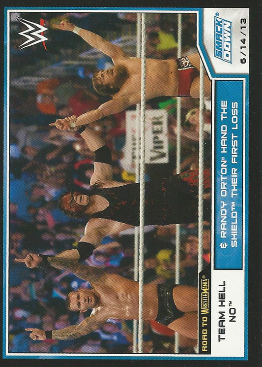 WWE Topps Road to Wrestlemania 2014 Daniel Bryan Randy Orton and Kane #13