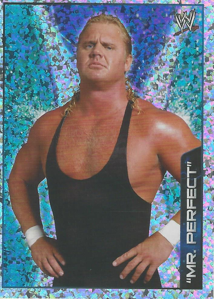WWE Topps A-Z Sticker Collection 2014 Mr Perfect Foil #73