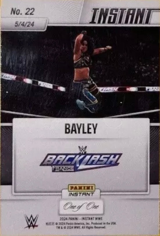 Bayley – Bayley Retains the Women’s Championship in Triple Threat Match trading card PW Catalog