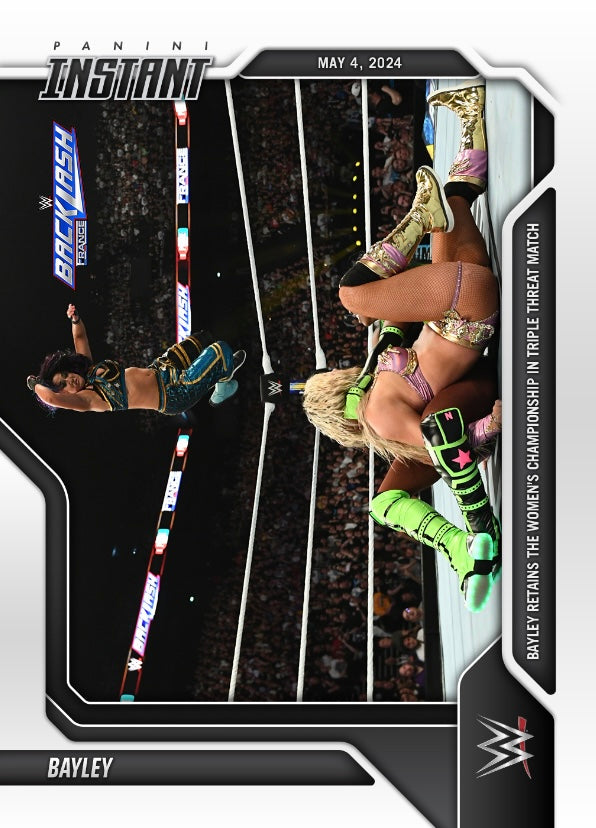 Bayley – Bayley Retains the Women’s Championship in Triple Threat Match trading card PW Catalog