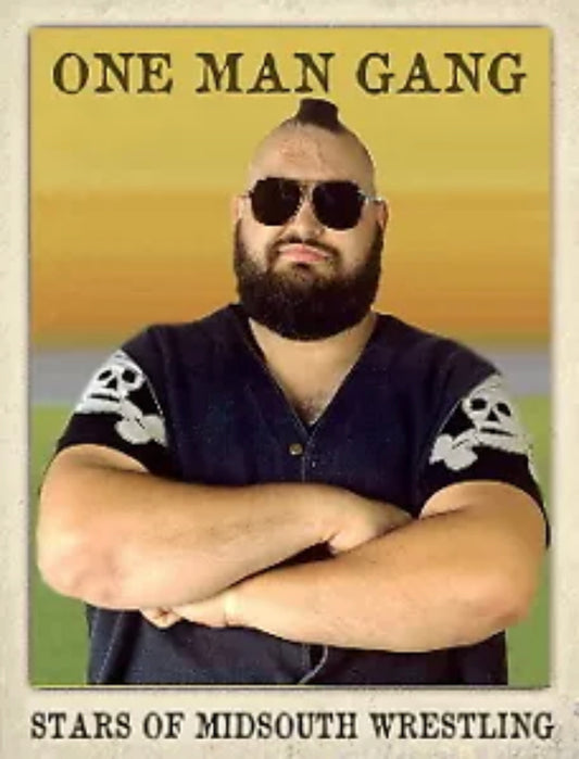 One Man Gang trading card PW Catalog