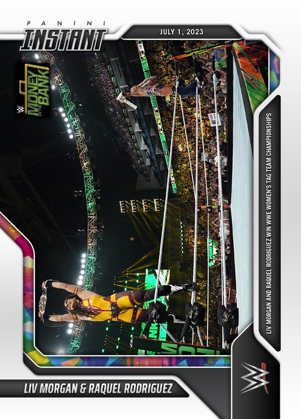 LIV Morgan & Raquel Rodriguez – LIV Morgan and Raquel Rodriguez Win WWE Women’s TAG Team Championships trading card PW Catalog
