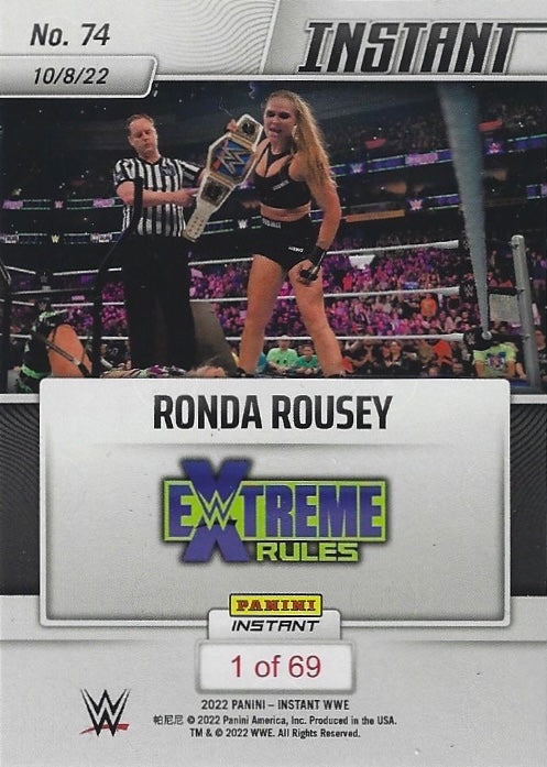 Ronda Rousey – and NEW… Smackdown Women’s Champion trading card PW Catalog