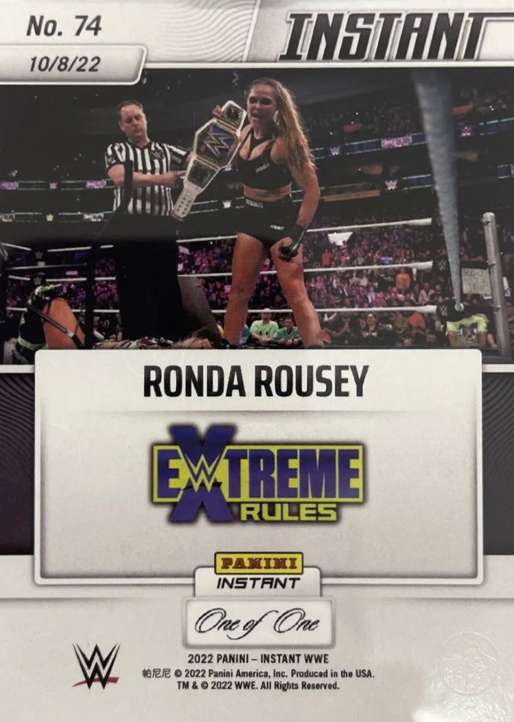 Ronda Rousey – and NEW… Smackdown Women’s Champion trading card PW Catalog