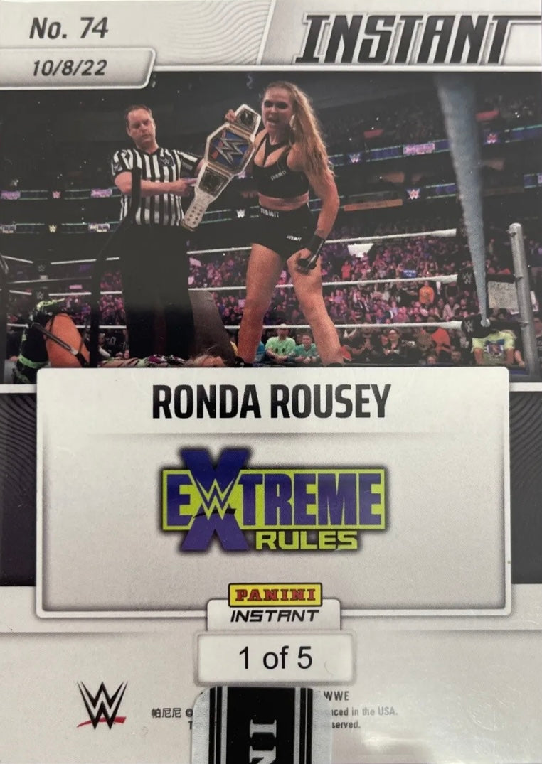 Ronda Rousey – and NEW… Smackdown Women’s Champion trading card PW Catalog