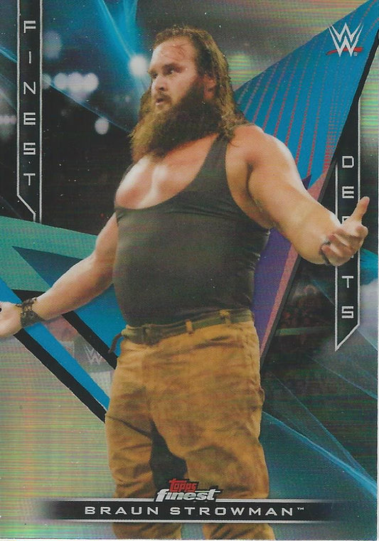 WWE Topps Finest 2020 Braun Strowman D-6 trading card PW Catalog
