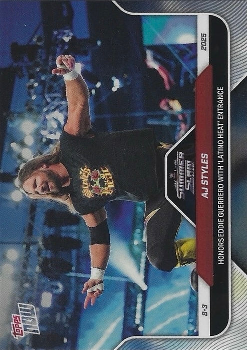 AJ Styles Honors Eddie Guerrero With ‘Latino Heat’ Entrance trading card PW Catalog