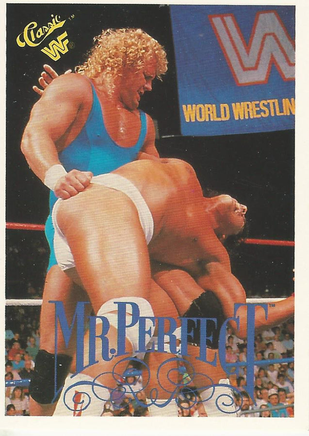 WWF Classic Trading Cards 1990 Mr Perfect No.74 trading card PW Catalog