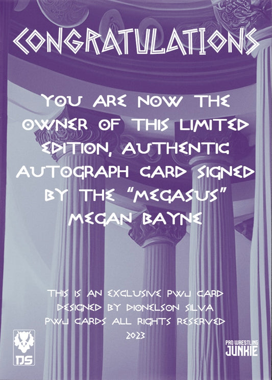 Megan Bayne trading card PWcatalog