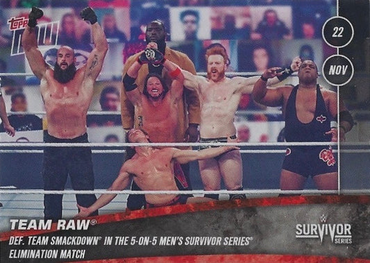 Team RAW DEF. Team SmackDown in the 5-ON-5 Men’s Survivor Series Elimination Match