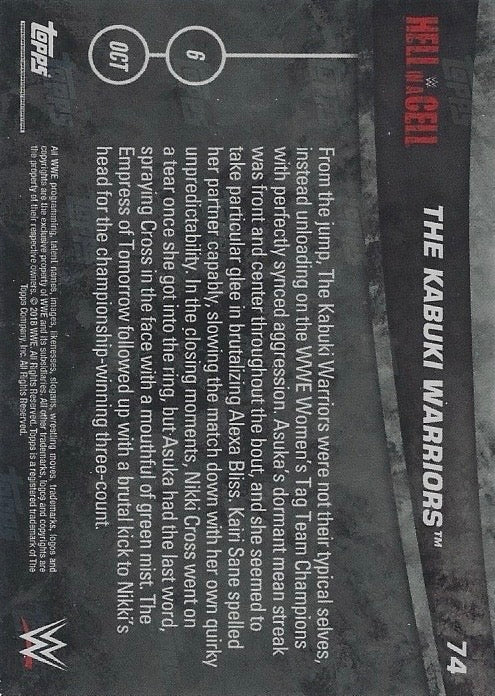 The Kabuki Warriors Win the WWE Women’s TAG Team Championship trading card PW Catalog