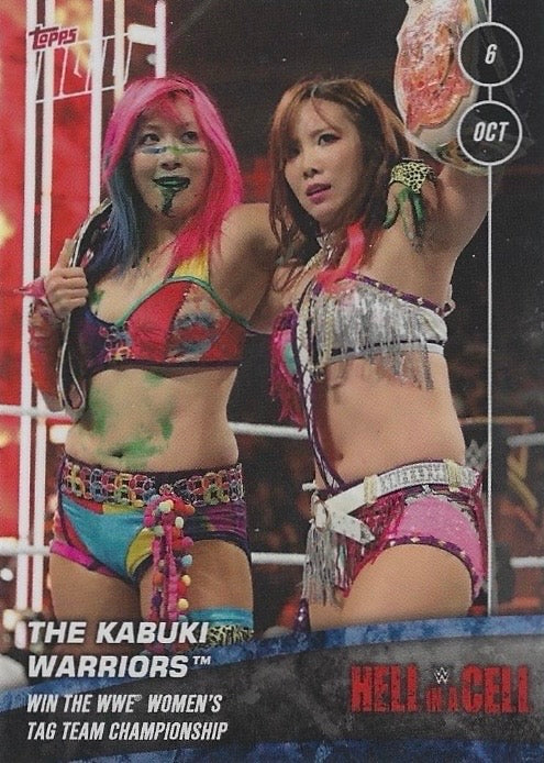 The Kabuki Warriors Win the WWE Women’s TAG Team Championship trading card PW Catalog