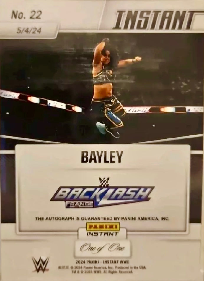 Bayley – Bayley Retains the Women’s Championship in Triple Threat Match trading card PW Catalog